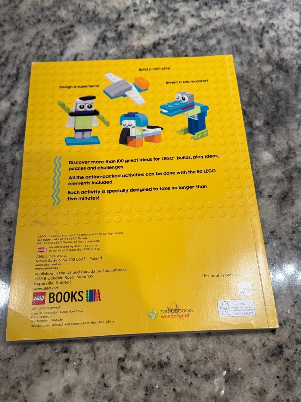 LEGO 5 Minute Builds Book - Yellow